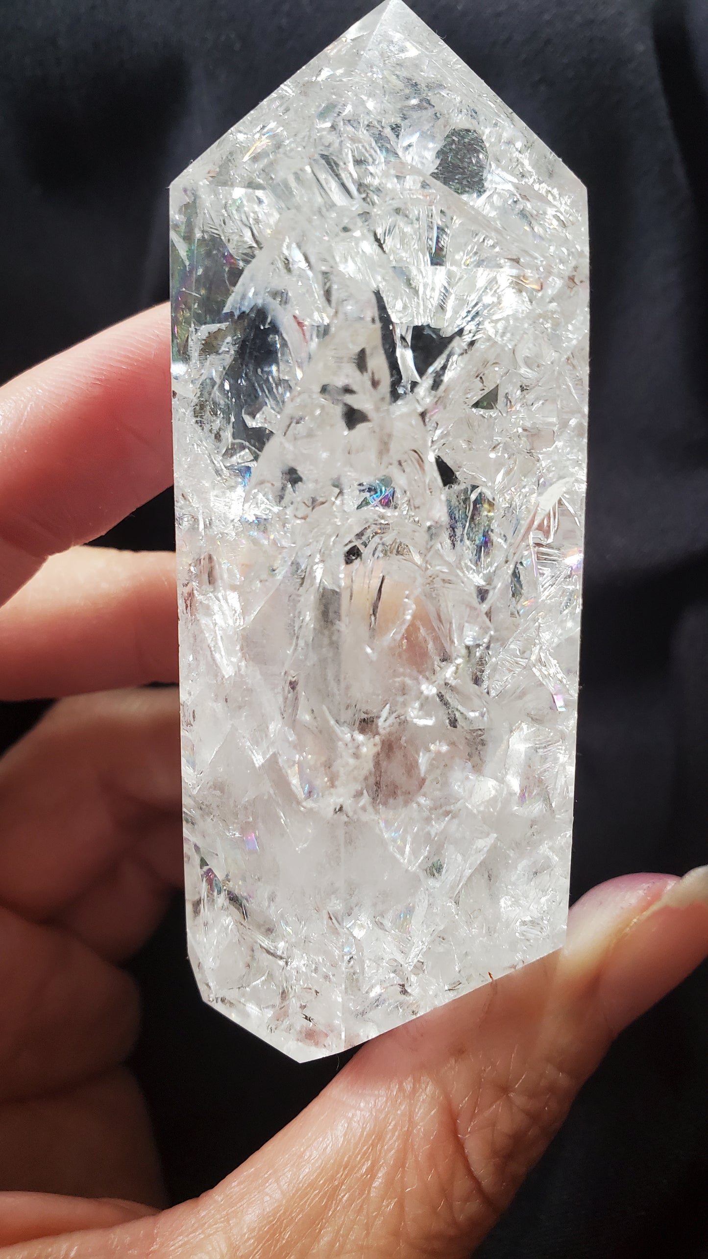 Crackled Quartz Tower