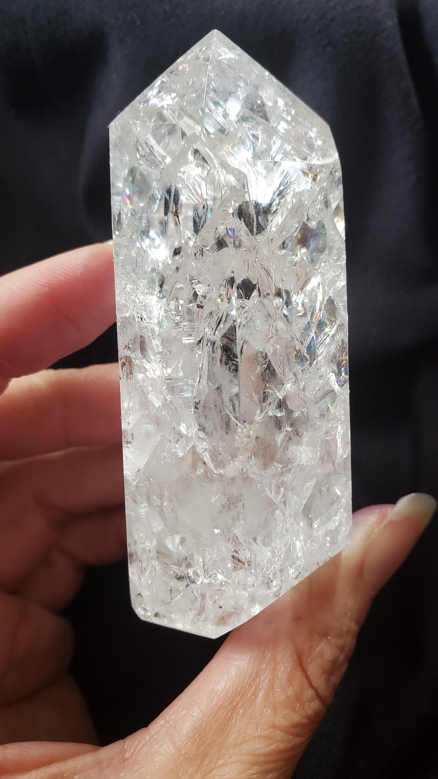 Crackled Quartz Tower
