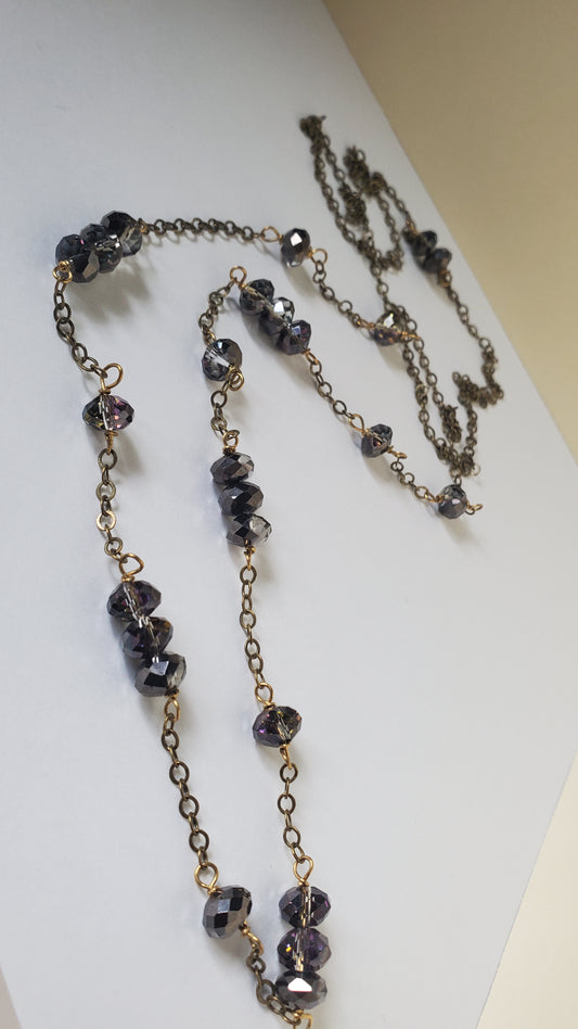 Antique Brass and Crystals