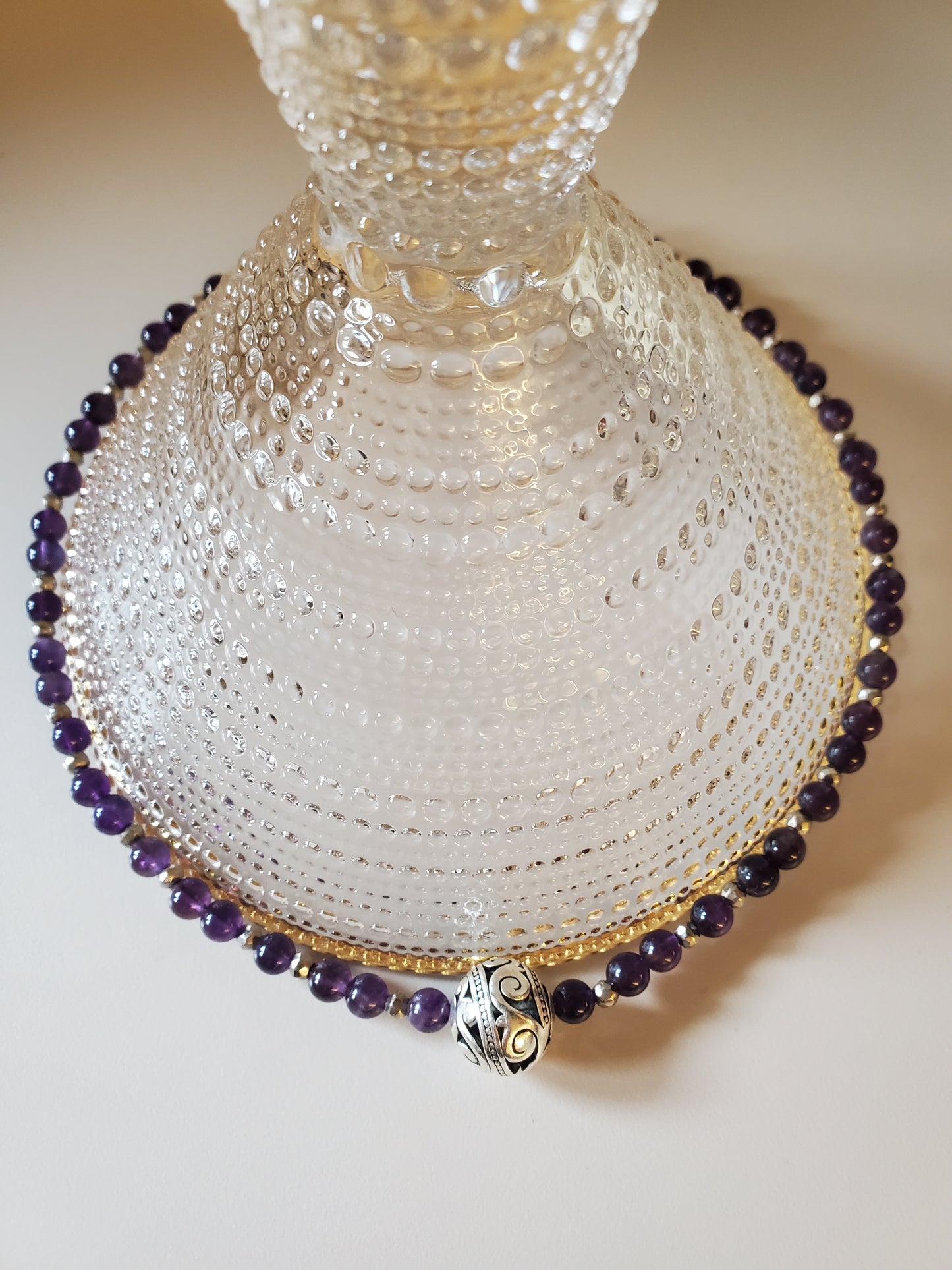 Amethyst & Tibetan Pendant