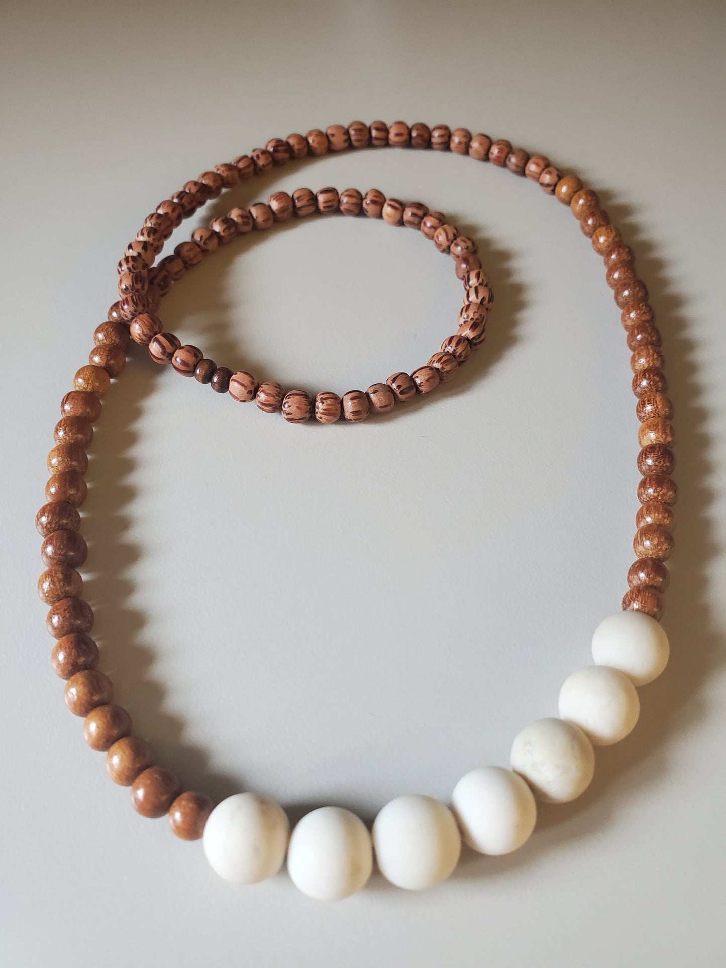 Riverstone & Wood Necklace