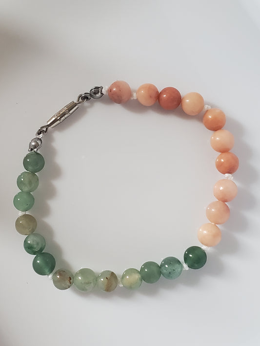 Pink & Green Aventurine Bracelet