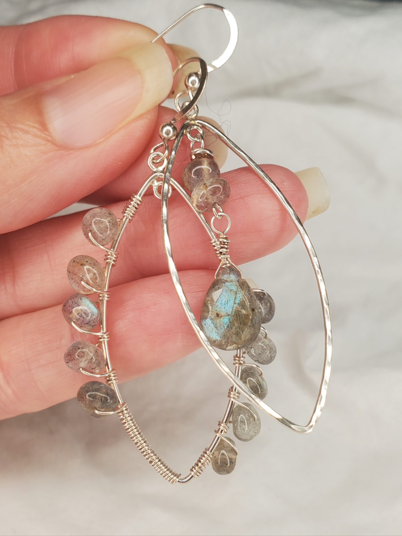 Mix & Max Labradorite Marquise Dangle