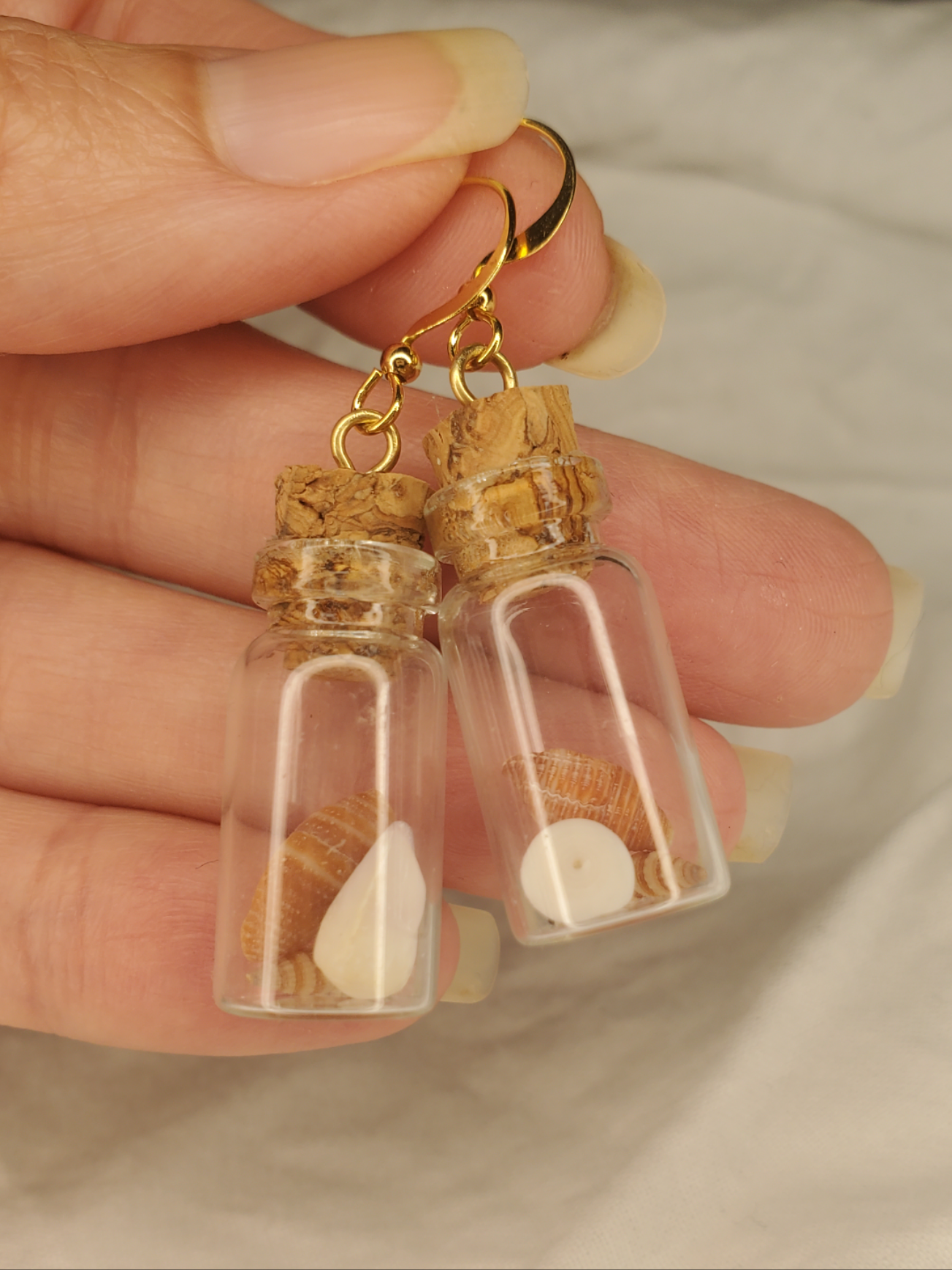 Ocean Bottle Charm Dangle- Shells