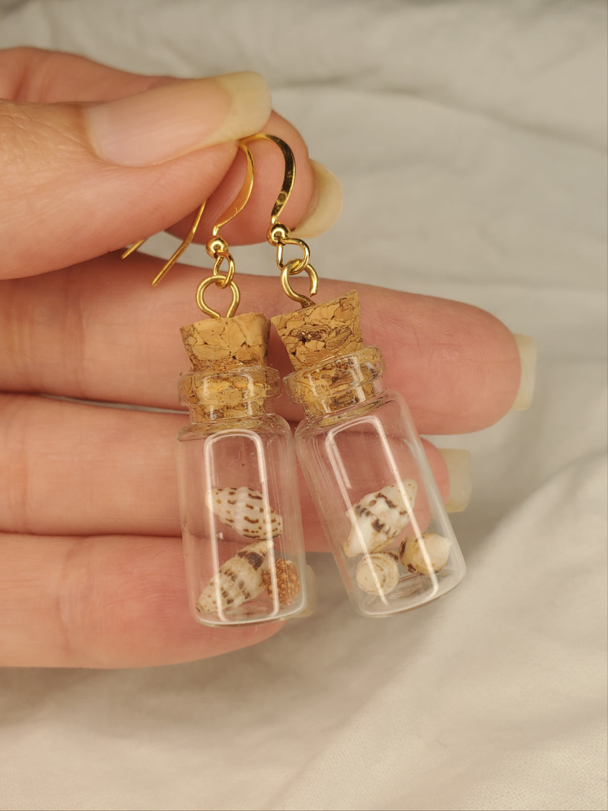 Ocean Bottle Charm Dangle-Shells