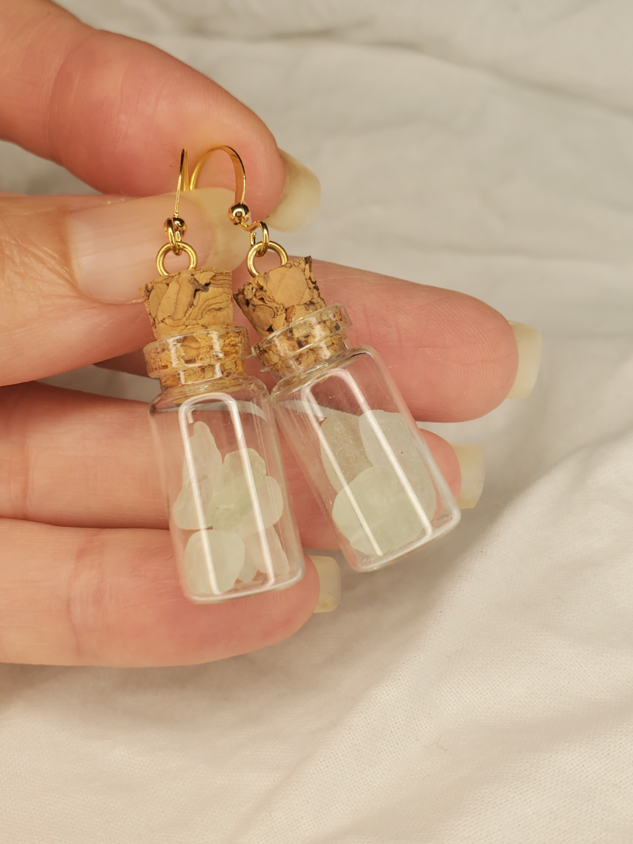 Ocean Bottle Charm Dangle-Seaglass