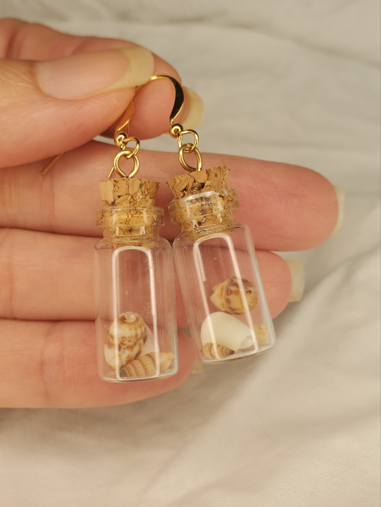 Ocean Bottle Charm Dangle-Shells