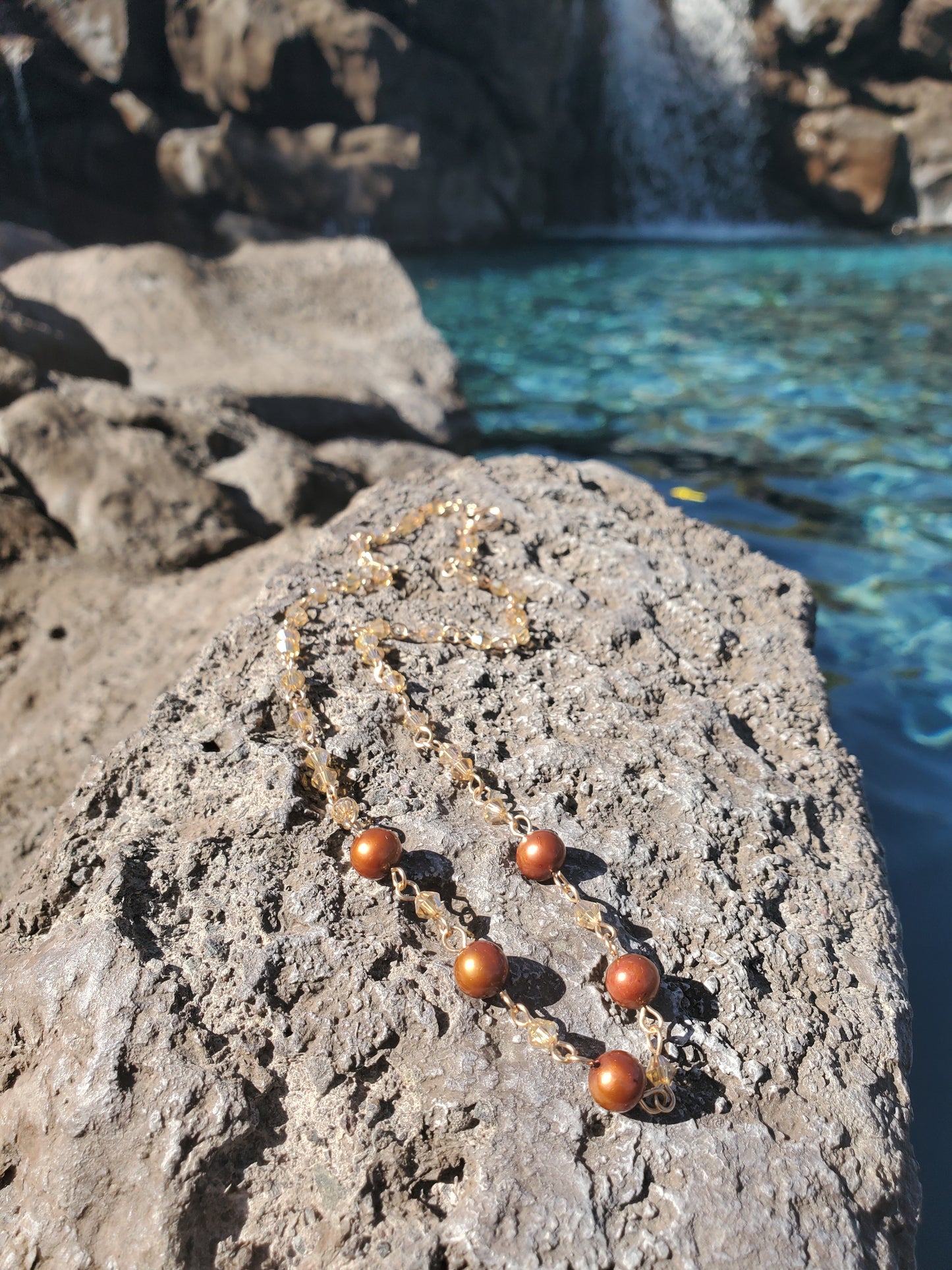 Bi-cone Crystals & Freshwater Pearls