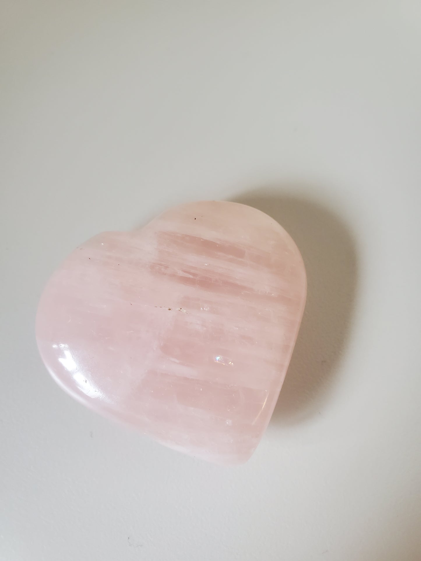 Rose Quartz Heart Palm