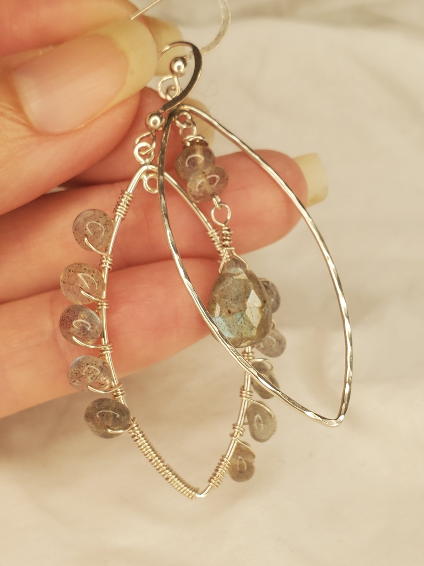 Mix & Max Labradorite Marquise Dangle
