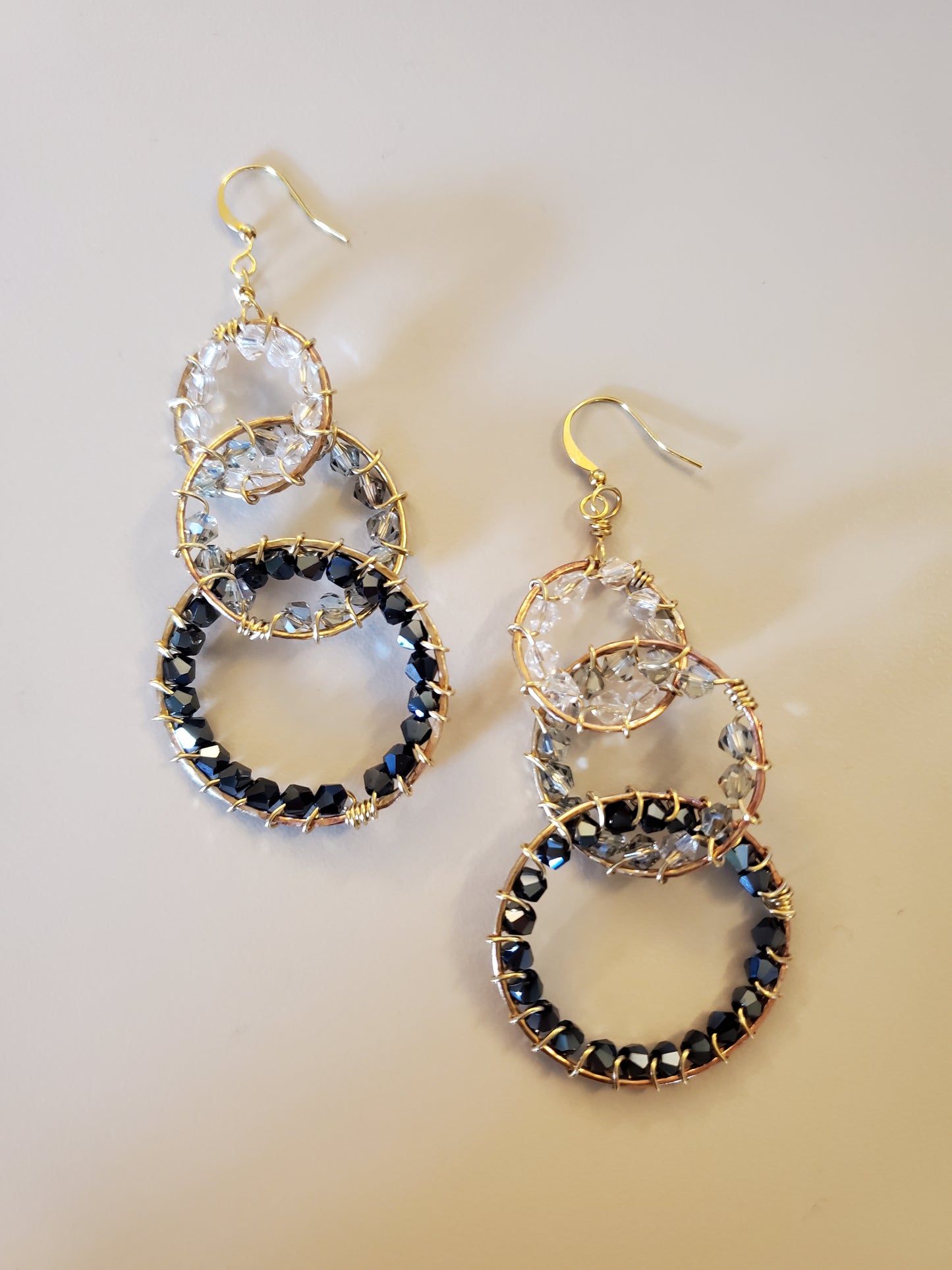 Trio Hoop Wrapped Crystals