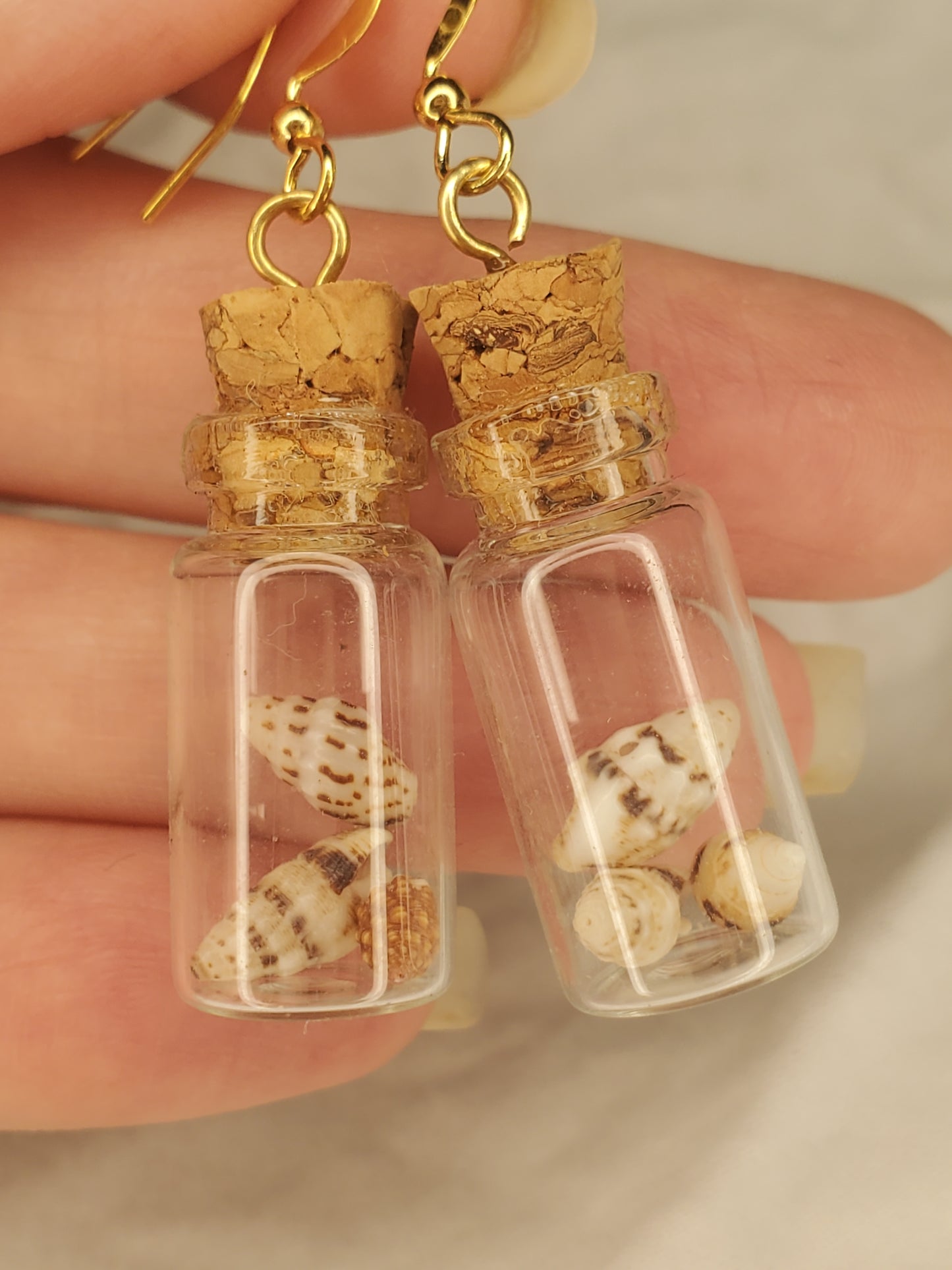 Ocean Bottle Charm Dangle-Shells