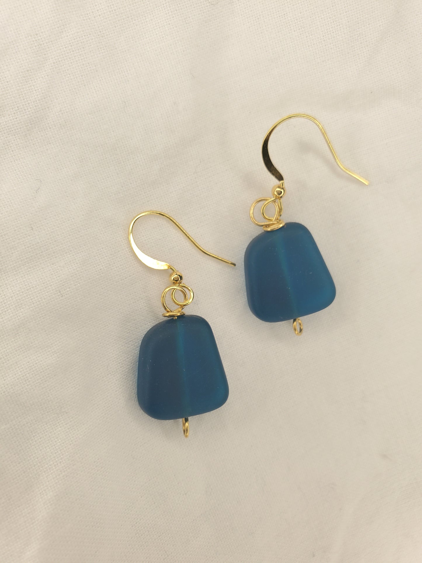 Sea Glass Dangle Teal