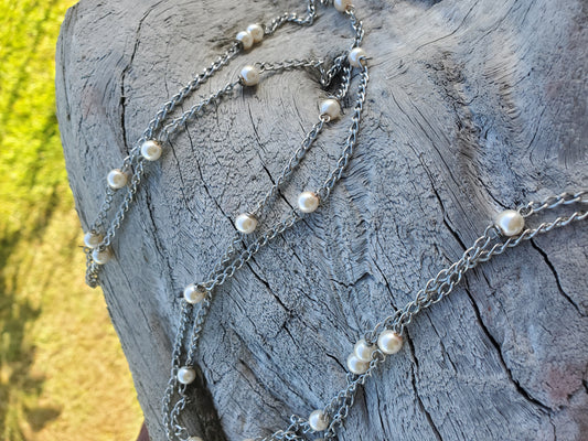 Cream White Shell Pearl Chain