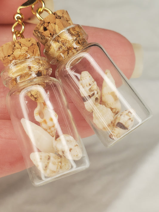 Ocean Bottle Charm Dangle-Shells