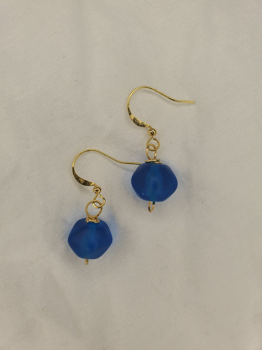 Sea Glass Dangle Teal