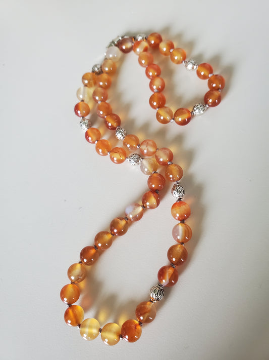 Knotted Carnelian Necklace