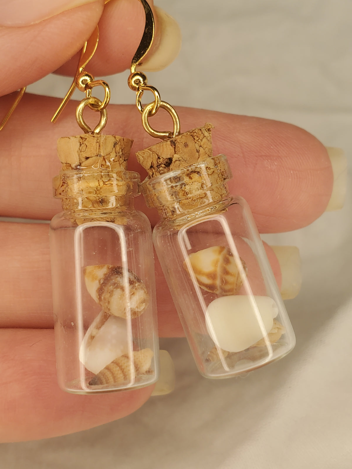 Ocean Bottle Charm Dangle-Shells