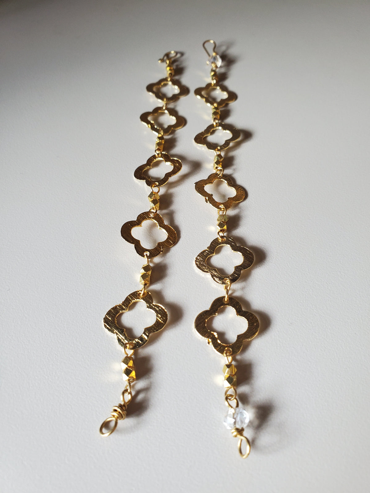 Flower Brass Link Bracelet
