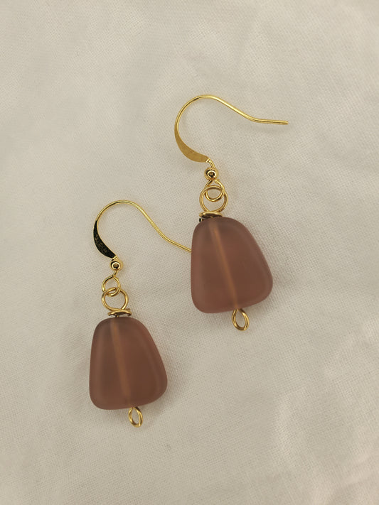 Sea Glass Dangle Light Purple
