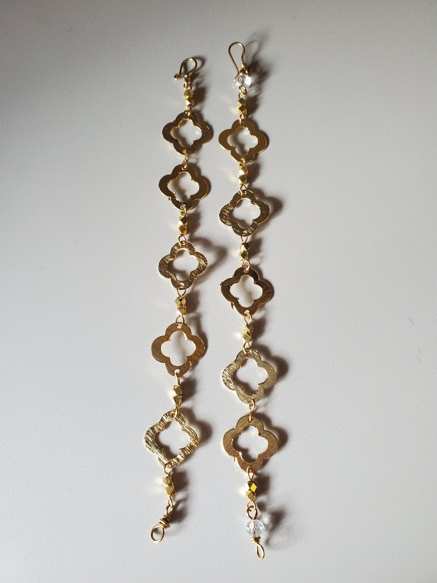 Flower Brass Link Bracelet