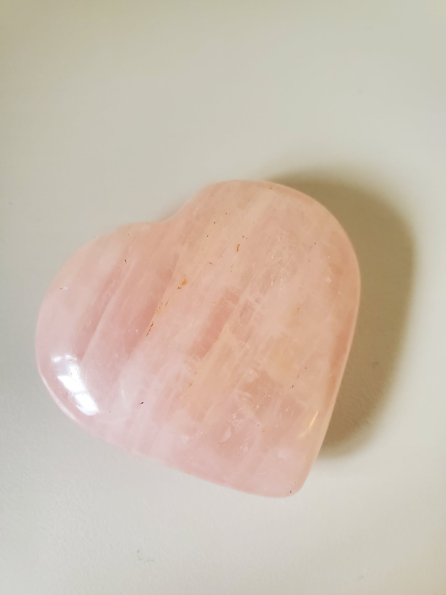 Rose Quartz Heart Palm