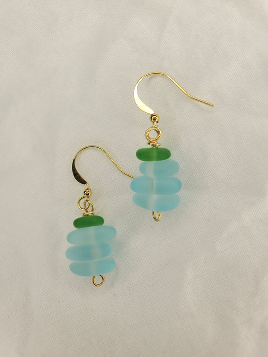 Sea Glass Dangle Light Blue/Green