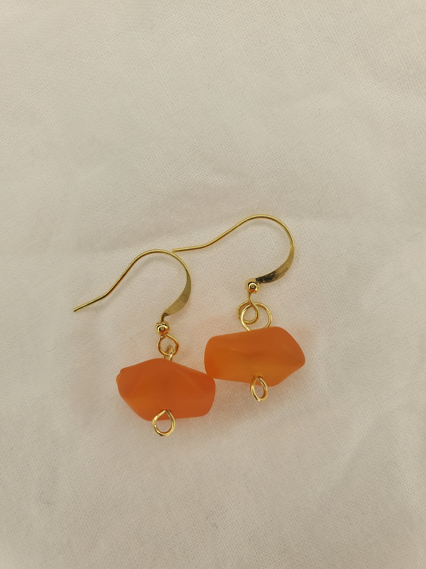 Sea Glass Dangle Orange