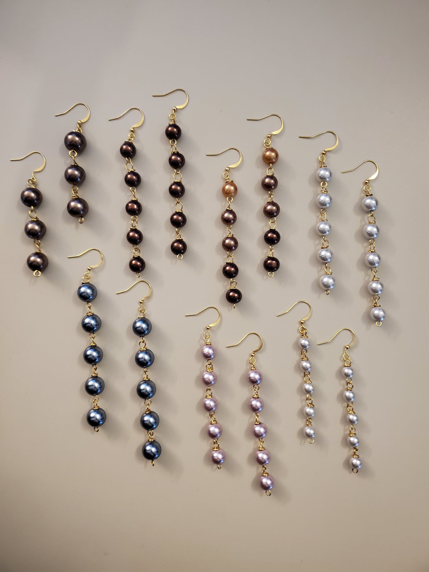 Shell Pearl Dangles Chocolate Ombre