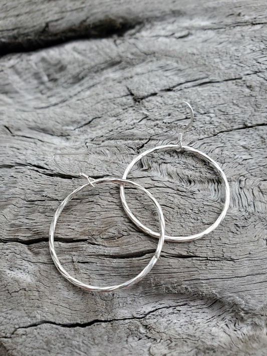 Minimalistic Sterling Hoops-Medium