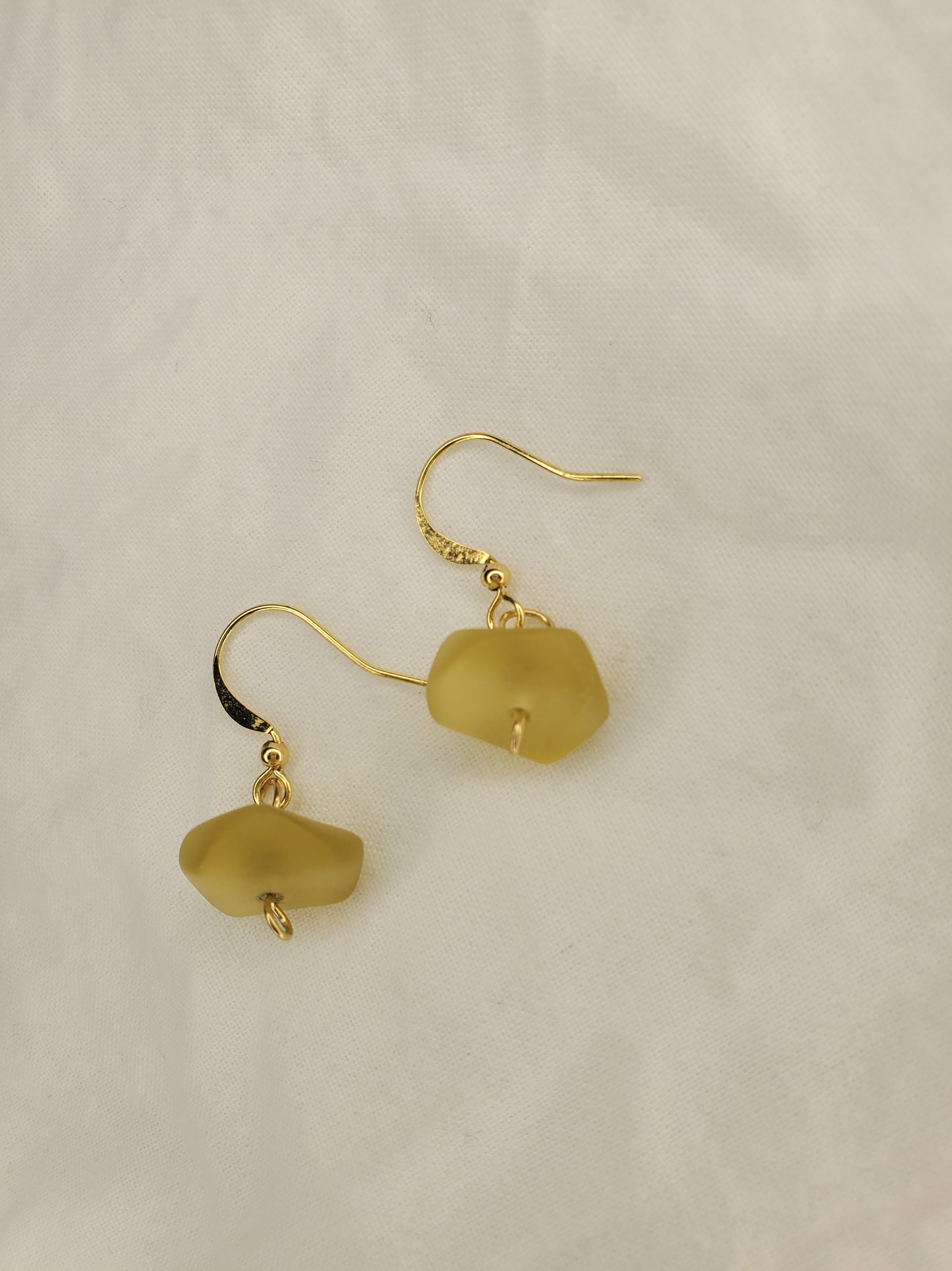 Sea Glass Dangle Mustard