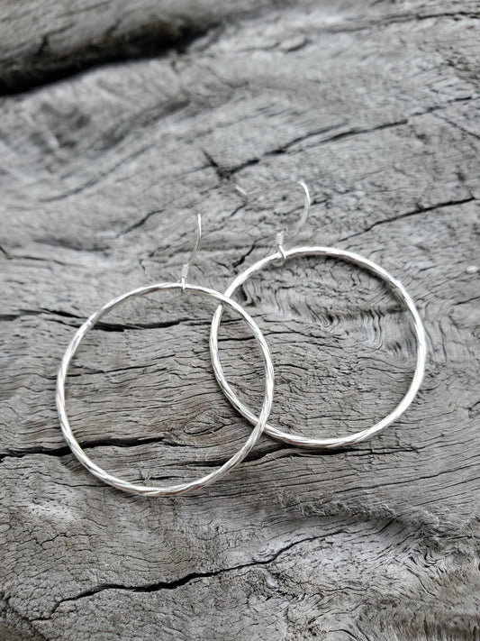 Minimalistic Sterling Hoops-Large