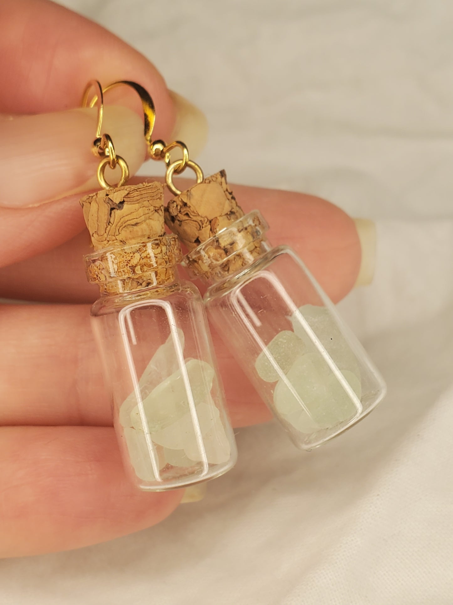 Ocean Bottle Charm Dangle-Seaglass