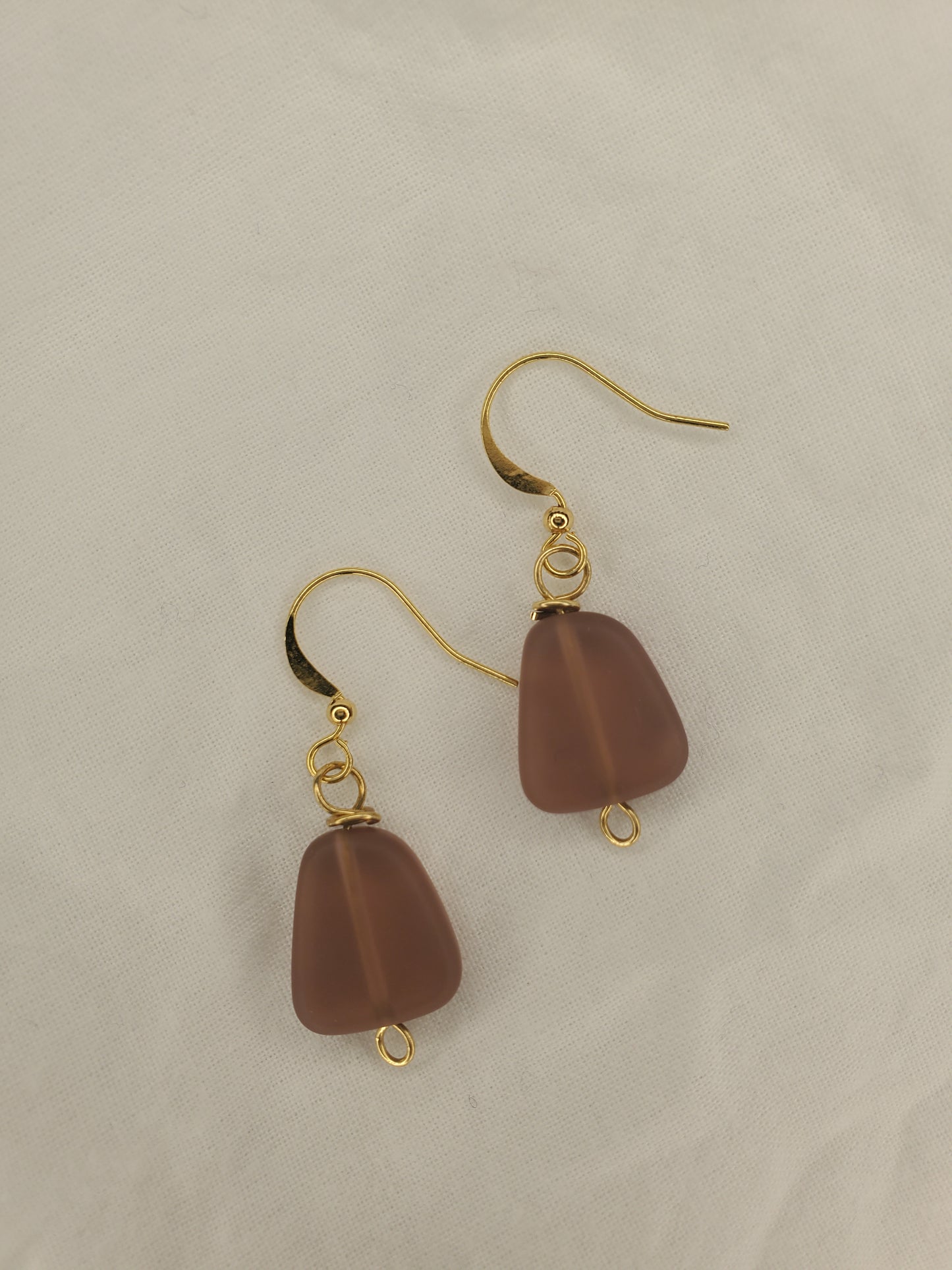 Sea Glass Dangle Light Purple