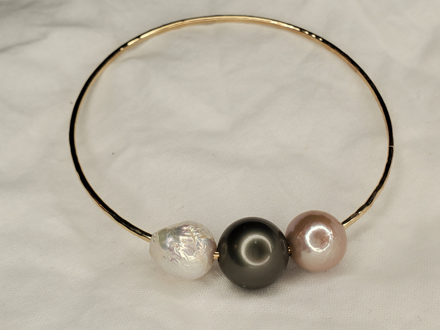 Trio Tahitian/Edison/Flameball Gold Bangle