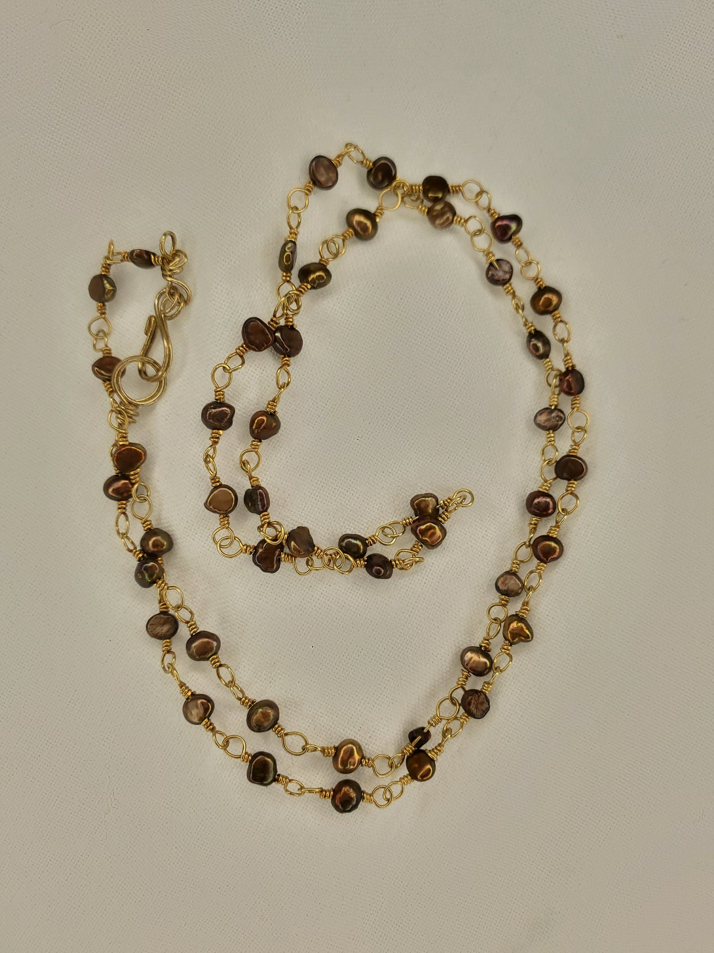 Chocolate Freshwater Pearl Chain