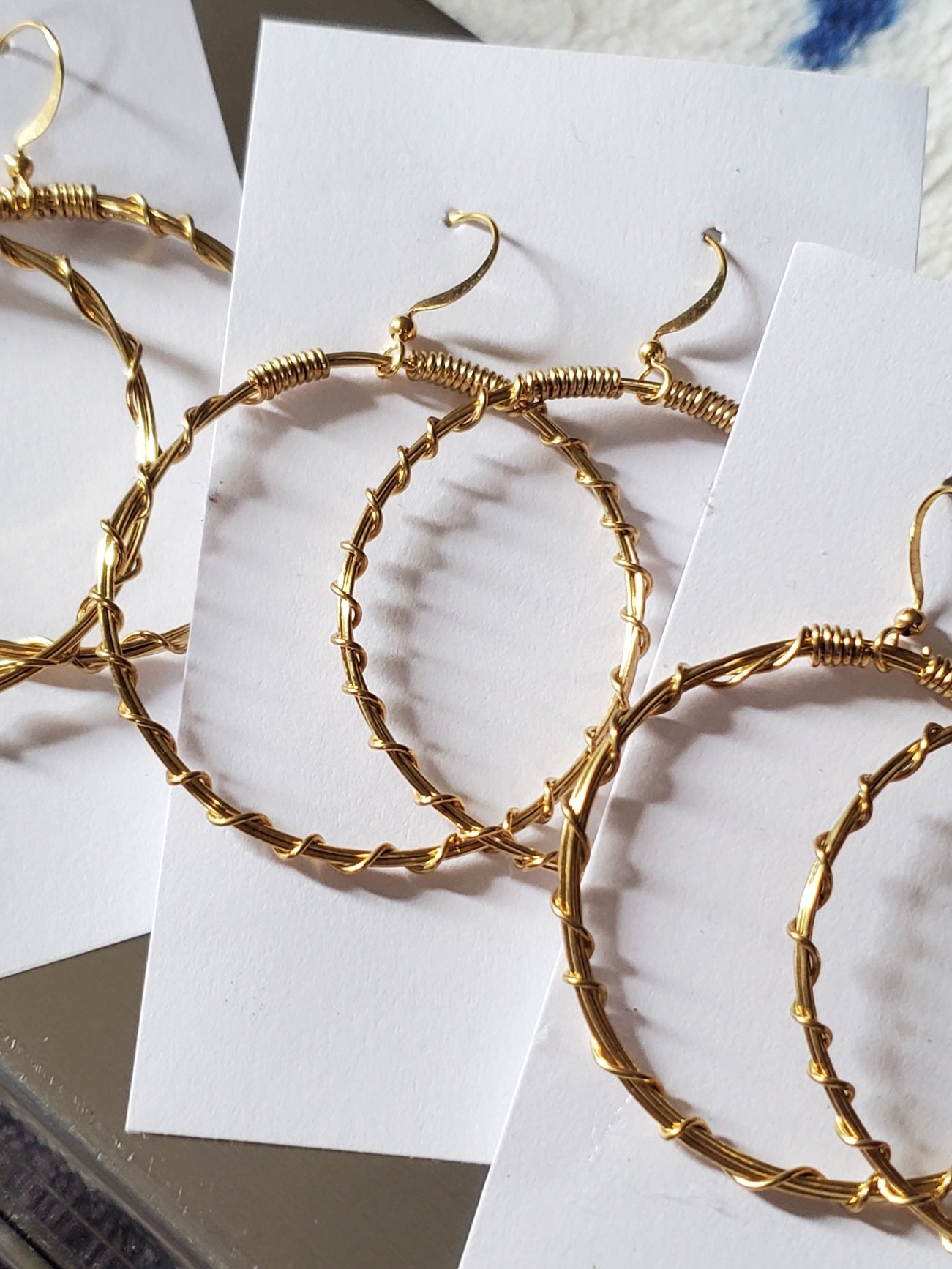 Brass Wrap Hoops
