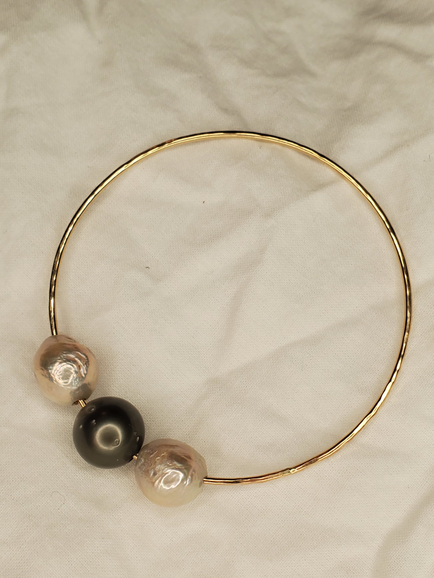 Trio Tahitian/Flameball Gold Filled Bangle
