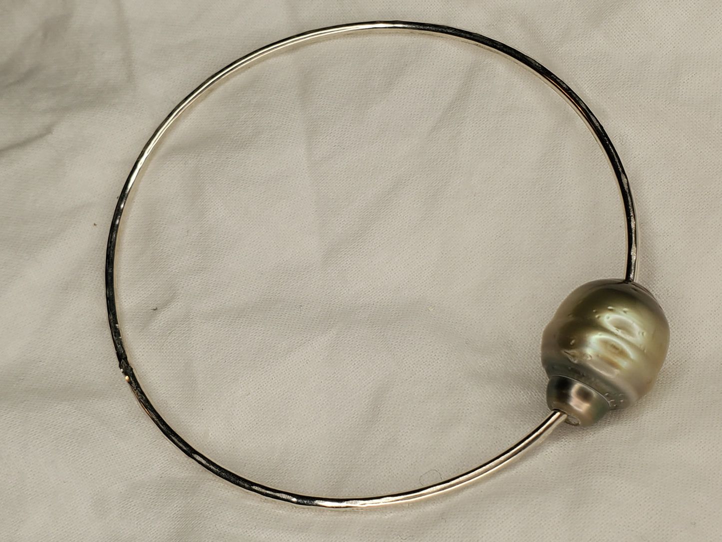 Large Tahitian Silver Bangle