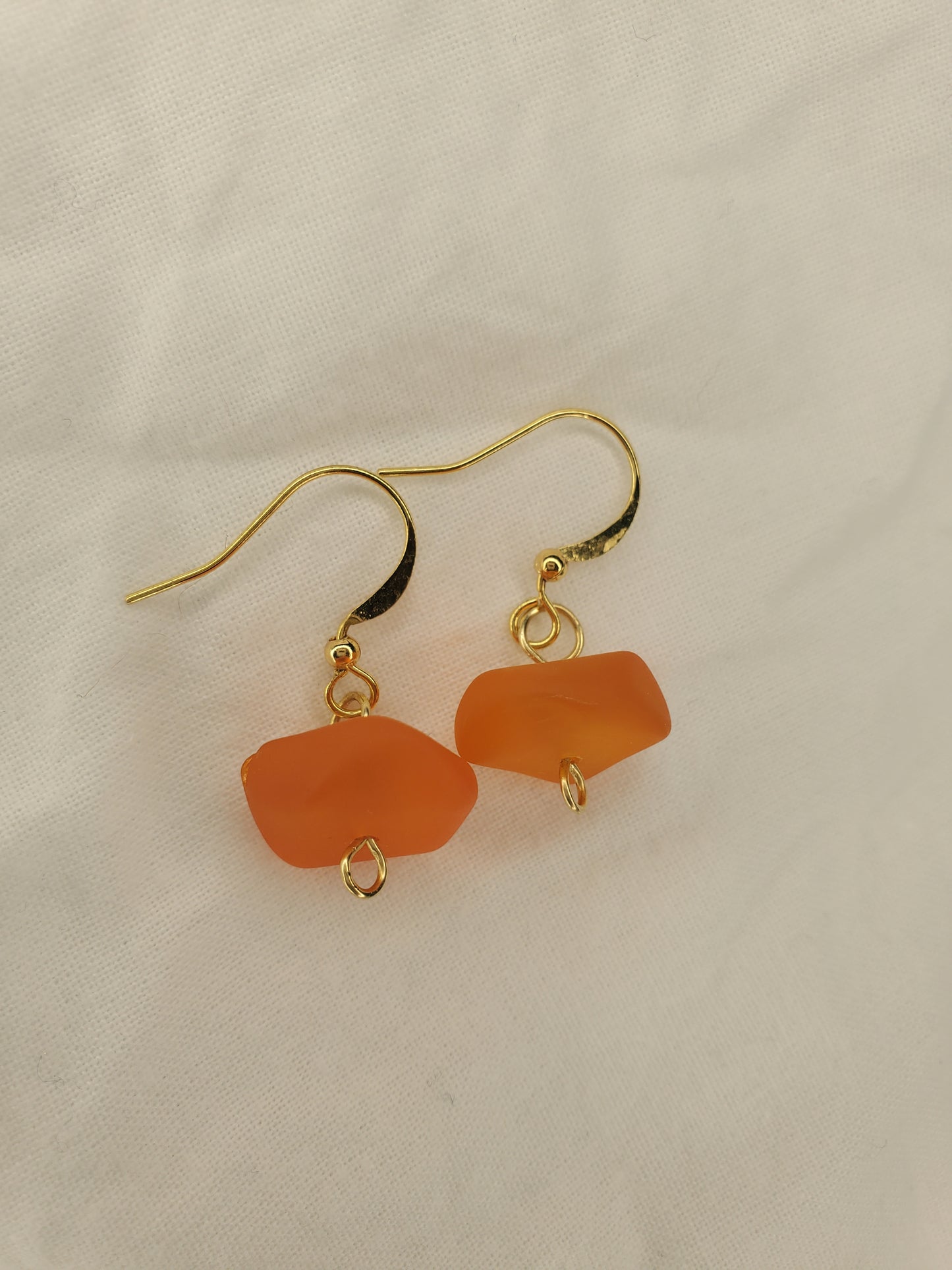 Sea Glass Dangle Orange