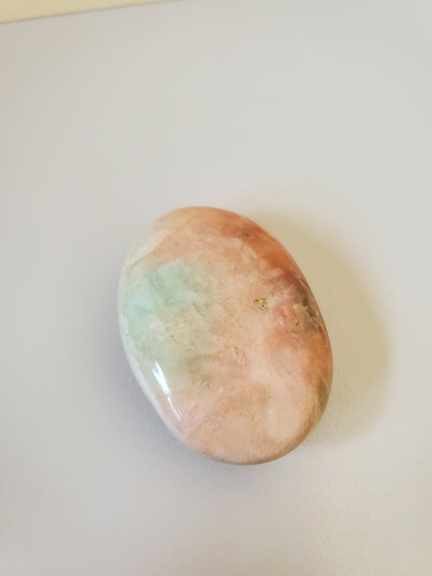 Parrot Green Moonstone Palm Stone Medium