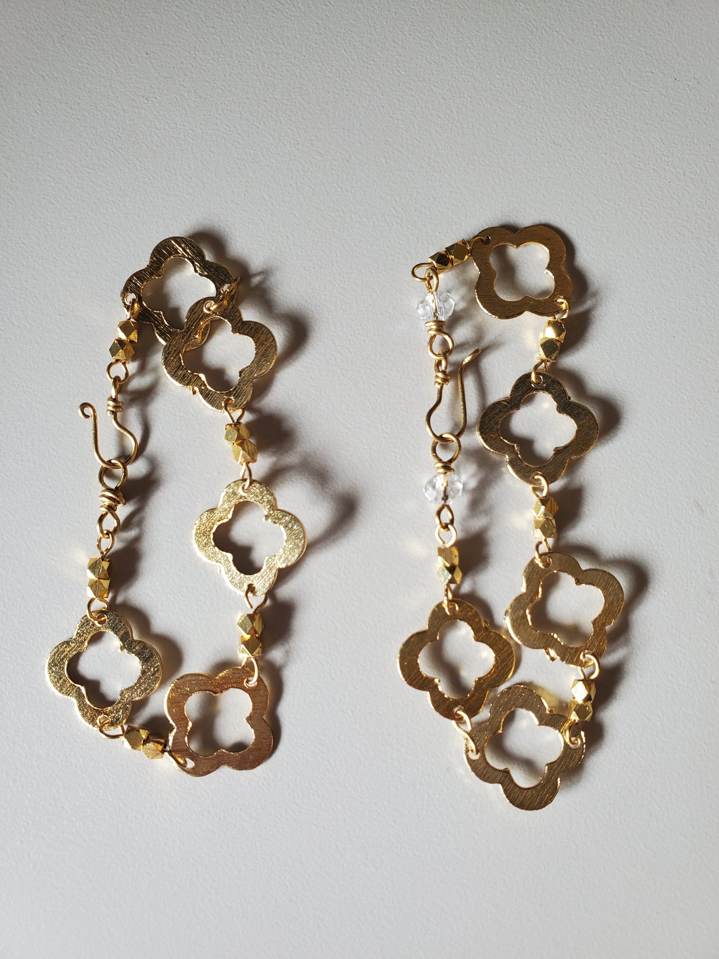 Flower Brass Link Bracelet