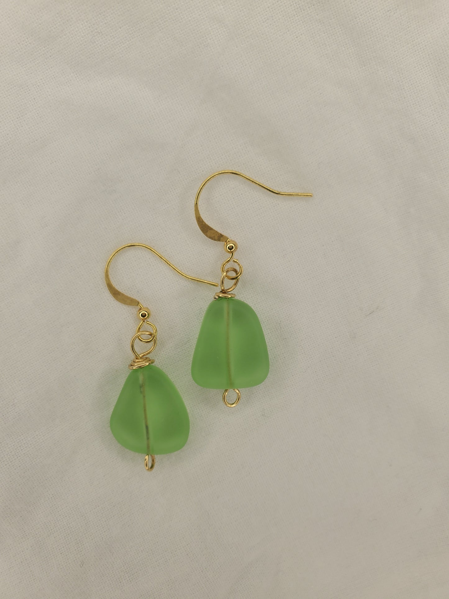 Sea Glass Dangle Light Green
