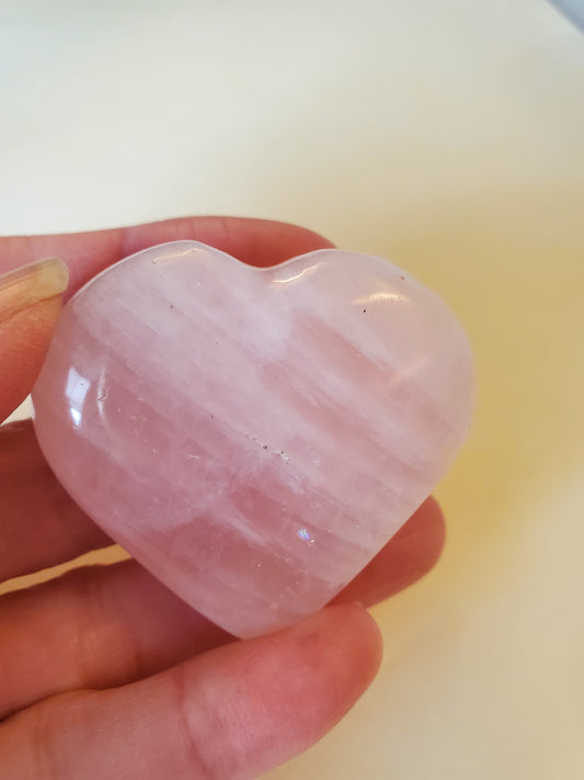 Rose Quartz Heart Palm