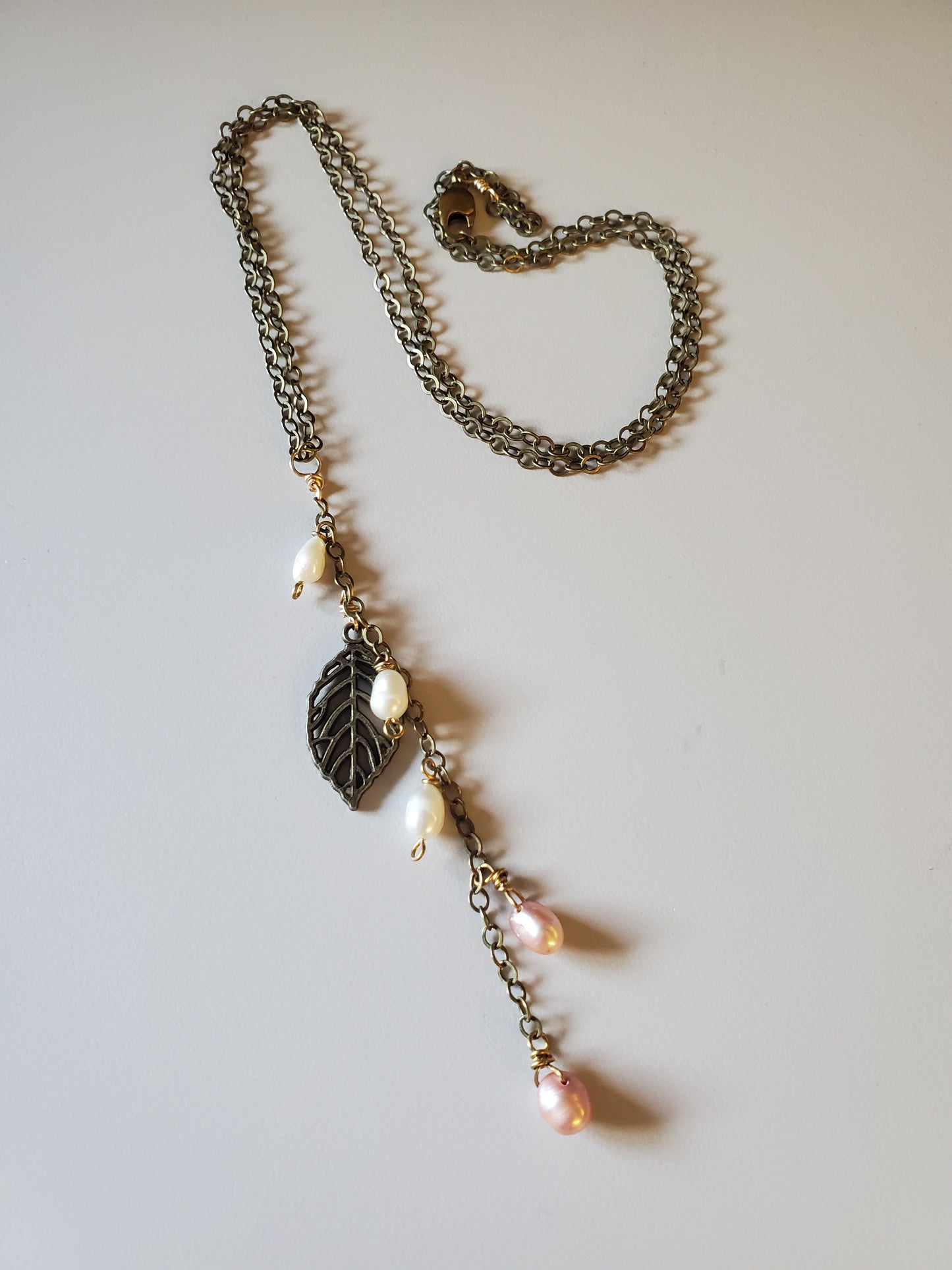 Antique Chain with Freshwater Pearls