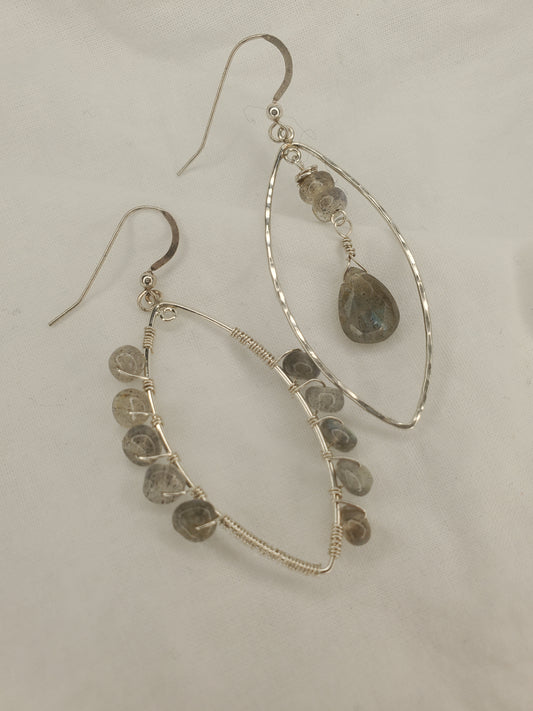 Mix & Max Labradorite Marquise Dangle
