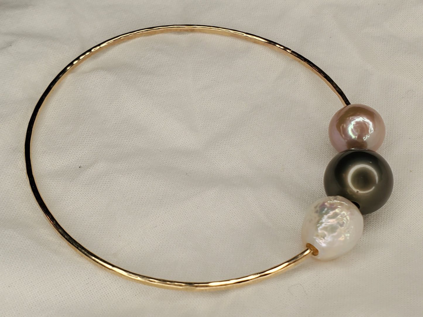 Trio Tahitian/Edison/Flameball Gold Bangle