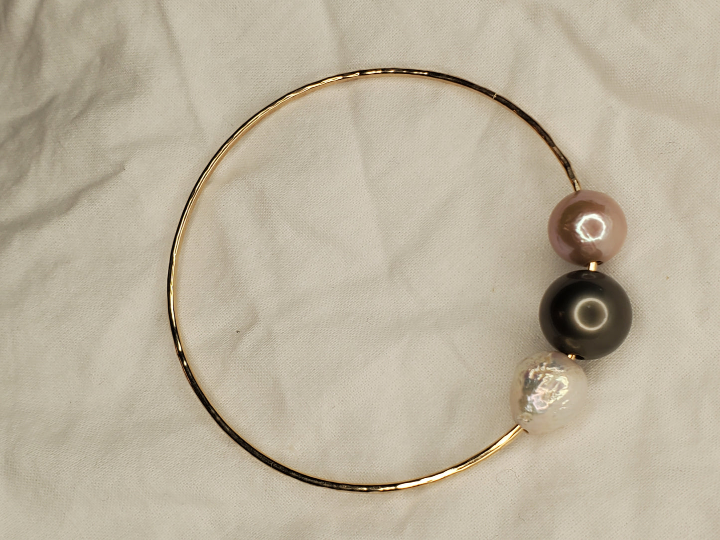 Trio Tahitian/Edison/Flameball Gold Bangle
