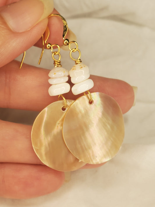 Mother of Pearl with Hawaii Puka Shells