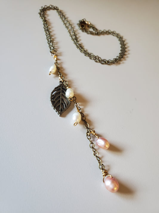 Antique Chain with Freshwater Pearls